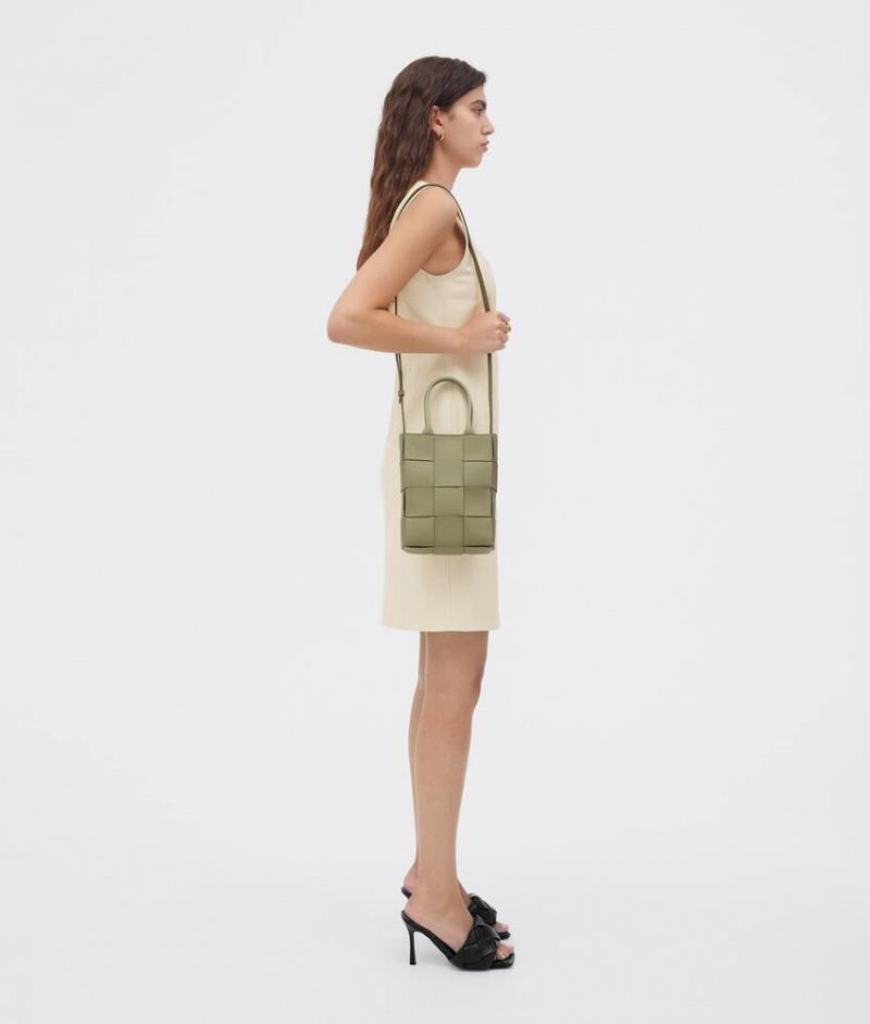 Bottega Veneta Cassette Tote Miesten Kangaskassit Khaki | SN-BTGV594892