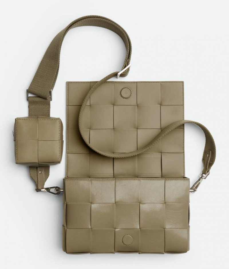 Bottega Veneta Cassette With Versatile Strap Miesten Crossbody Laukut Harmaat Ruskea | SN-BTGV594849