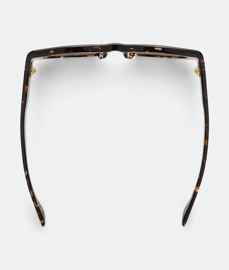 Bottega Veneta Classic Acetate Oval Miesten Aurinkolasit Ruskea | SN-BTGV595771