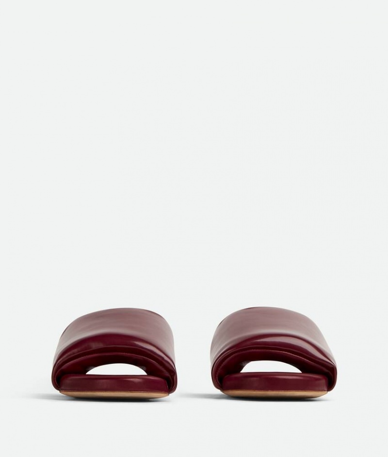 Bottega Veneta Cushion Slides Naisten Sandaalit Viininpunainen | SN-BTGV593641