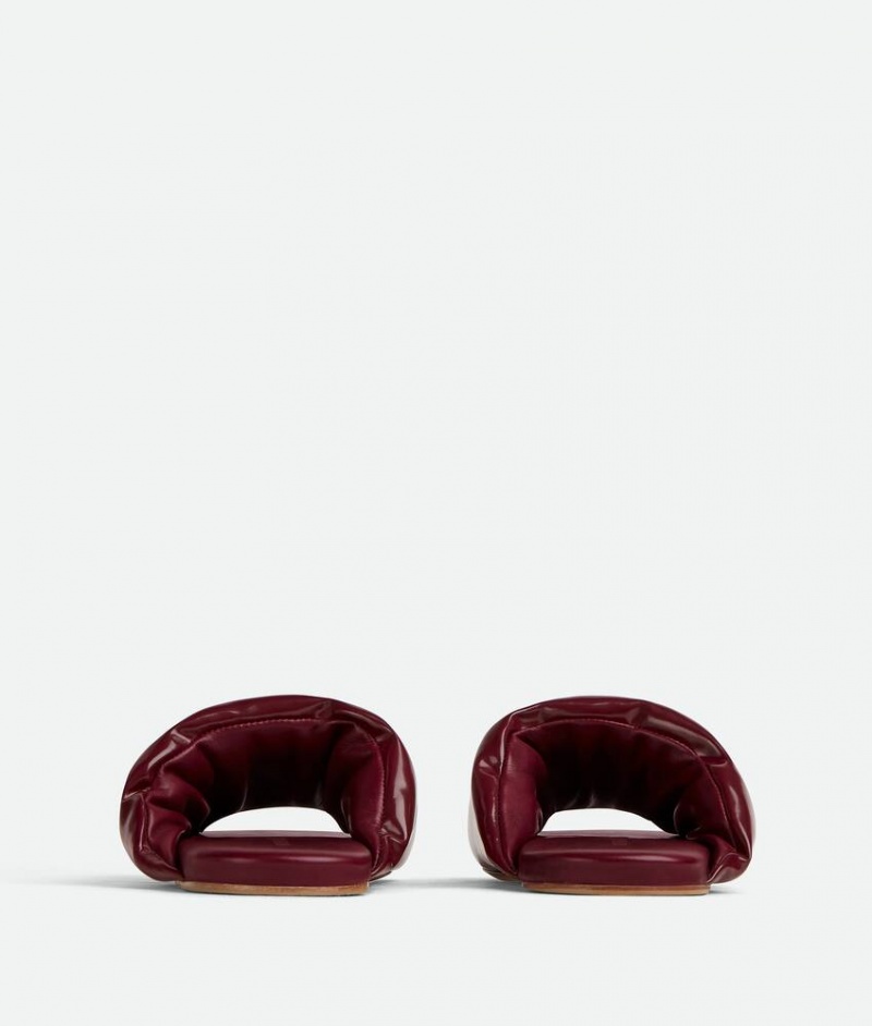 Bottega Veneta Cushion Slides Naisten Sandaalit Viininpunainen | SN-BTGV593641