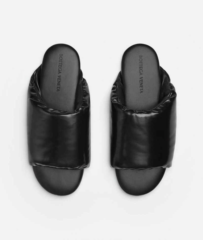 Bottega Veneta Cushion Slides Naisten Sandaalit Mustat | SN-BTGV593642