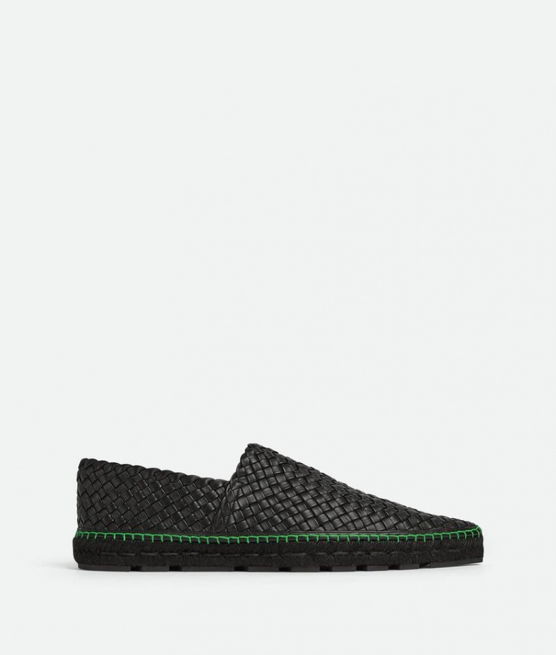 Bottega Veneta Espadrillas Intreccio Miesten Tossut Mustat | SN-BTGV594986