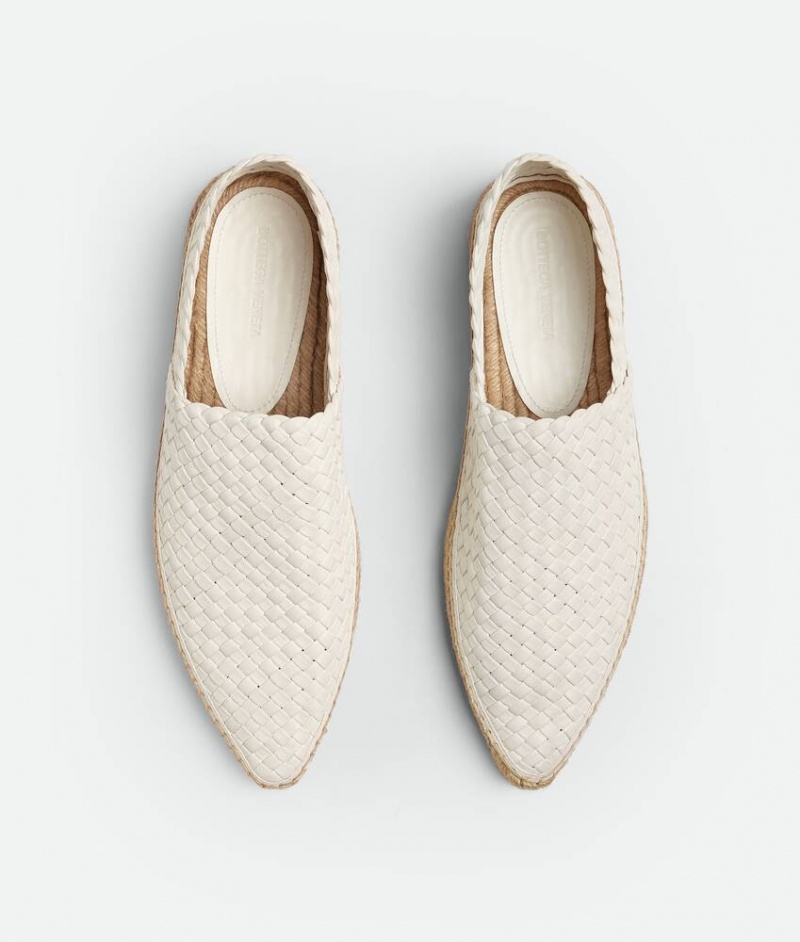 Bottega Veneta Espadrillas Intreccio Miesten Tossut Valkoinen | SN-BTGV594987