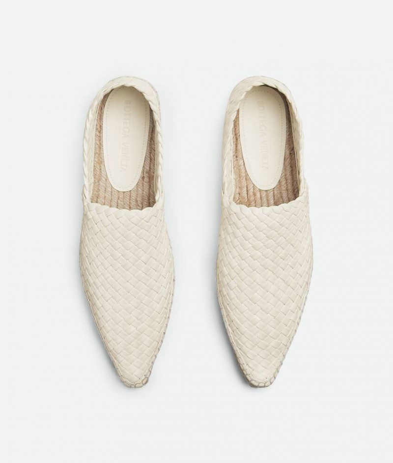 Bottega Veneta Espadrille Intreccio Naisten Ballerinat Valkoinen | SN-BTGV593806