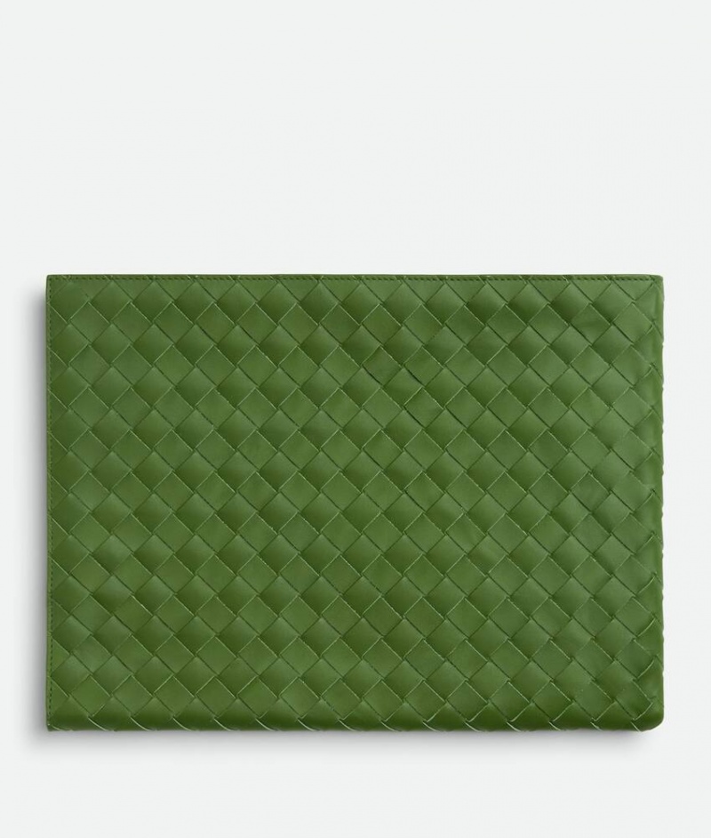 Bottega Veneta Half-zip Miesten Pouches Oliivinvihreä | SN-BTGV595583