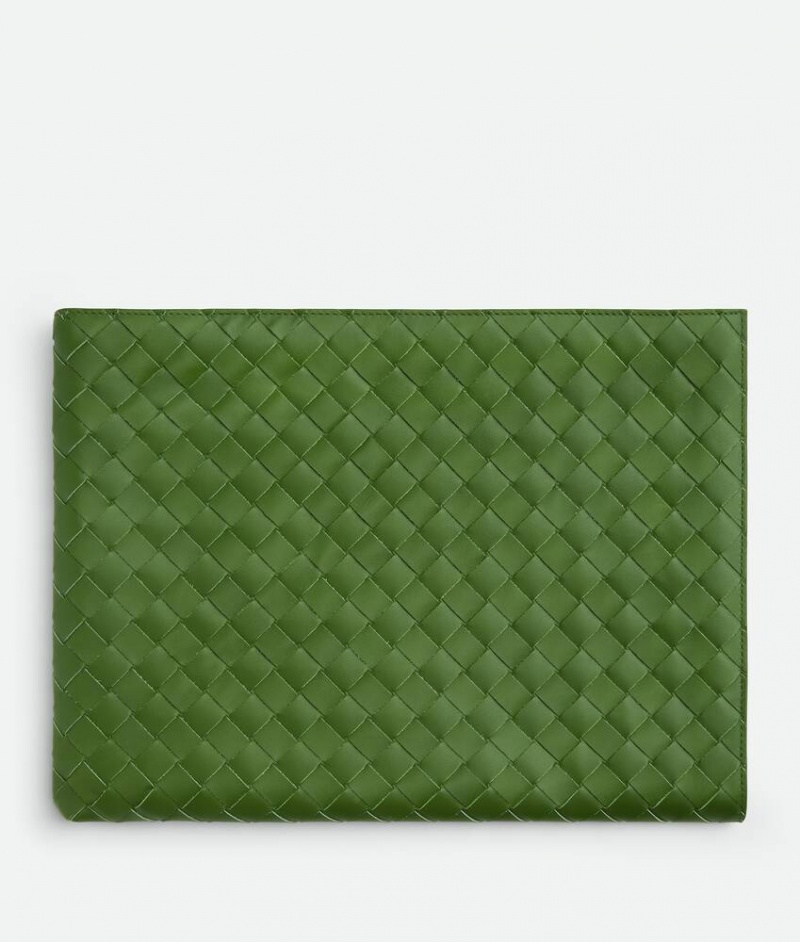 Bottega Veneta Half-zip Miesten Pouches Oliivinvihreä | SN-BTGV595583