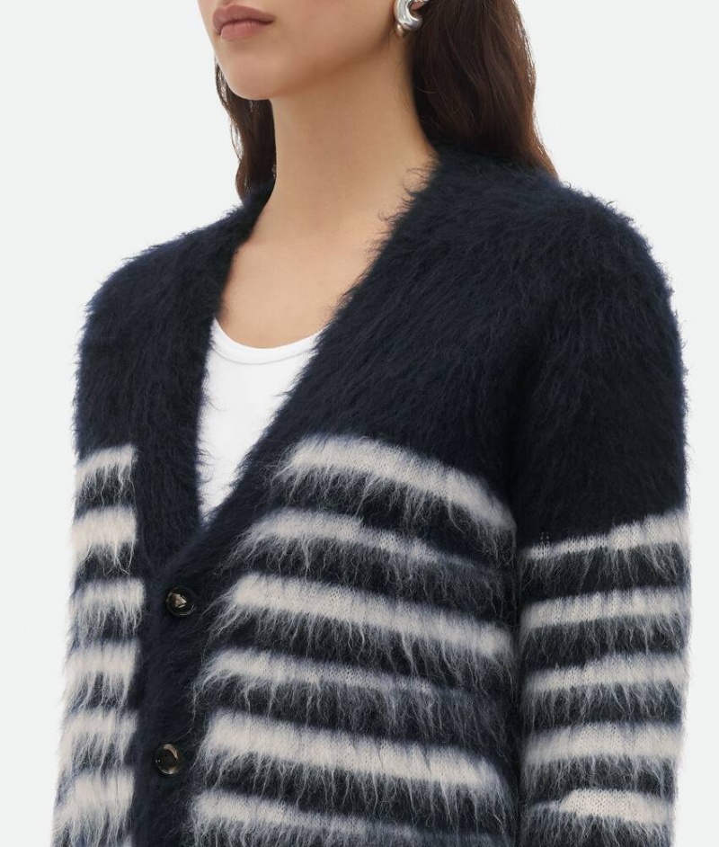 Bottega Veneta Heavy MarinièRe Mohair Cardigan Naisten Neuleet Laivastonsininen | SN-BTGV594163