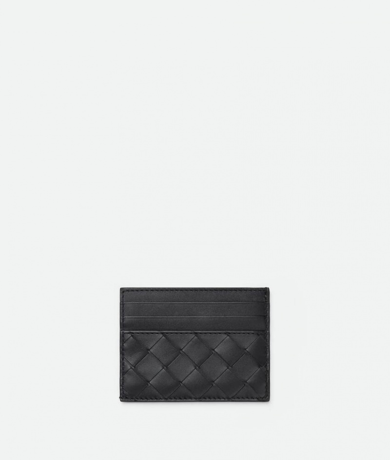 Bottega Veneta Intrecciato Credit Miesten Korttikotelo Mustat | SN-BTGV595561