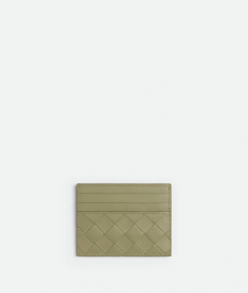 Bottega Veneta Intrecciato Credit Miesten Korttikotelo Khaki | SN-BTGV595562