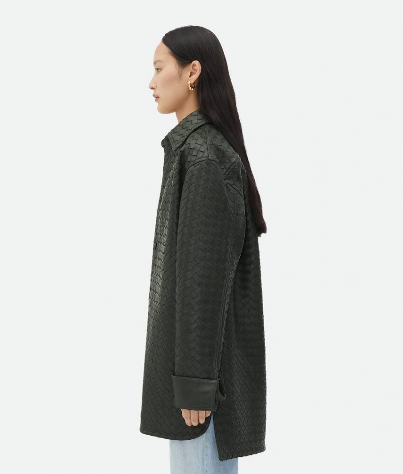 Bottega Veneta Intrecciato Oversized Naisten Leather Vihreä | SN-BTGV594255