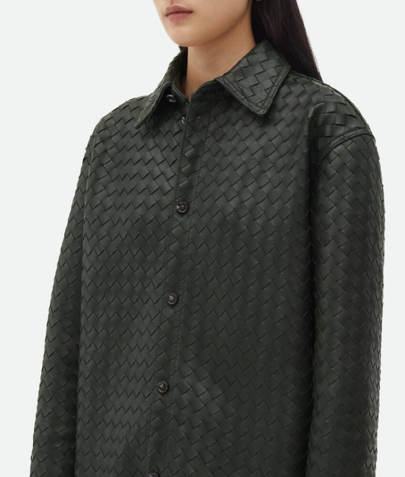 Bottega Veneta Intrecciato Oversized Naisten Leather Vihreä | SN-BTGV594255