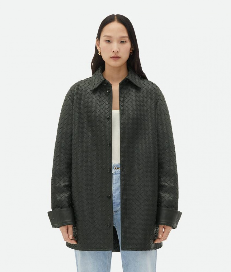 Bottega Veneta Intrecciato Oversized Naisten Leather Vihreä | SN-BTGV594255