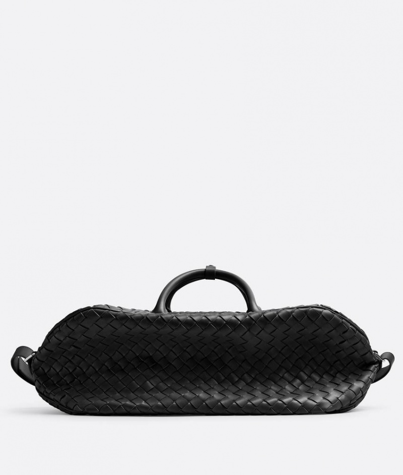 Bottega Veneta Intrecciato Pop-up Duffle Miesten Matkakassit Mustat | SN-BTGV594964