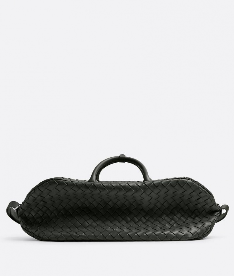 Bottega Veneta Intrecciato Pop-up Duffle Miesten Matkakassit Tummanvihreä | SN-BTGV594965