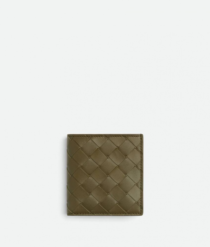 Bottega Veneta Intrecciato Slim Bi-fold Miesten Pieni lompakko Ruskea | SN-BTGV595471