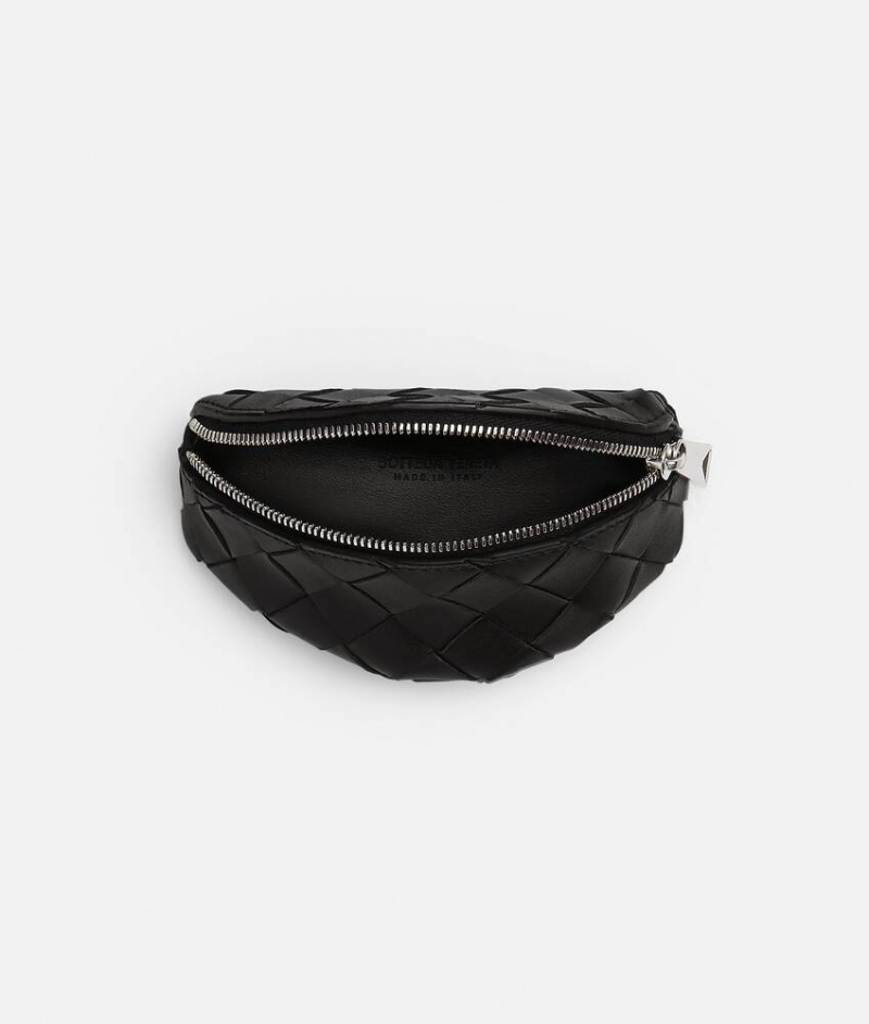 Bottega Veneta Intrecciato Wrist Miesten Pouches Mustat | SN-BTGV595568