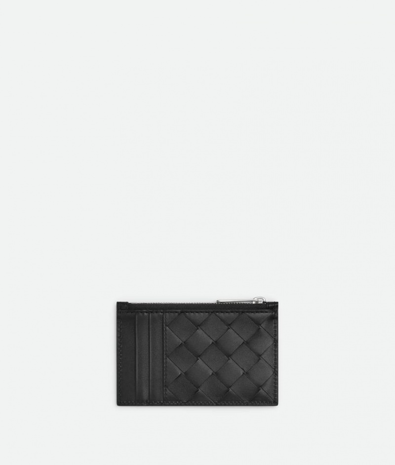 Bottega Veneta Intrecciato Zipped Miesten Korttikotelo Mustat | SN-BTGV595545