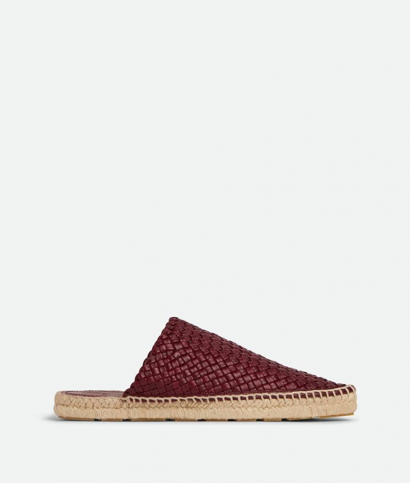 Bottega Veneta Intreccio Espadrillas Naisten Ballerinat Viininpunainen | SN-BTGV593808