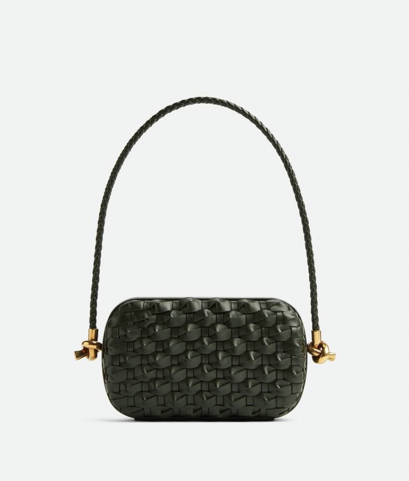 Bottega Veneta Knot Minaudiere With Strap Naisten Kirjekuorilaukku Tummanvihreä | SN-BTGV593622