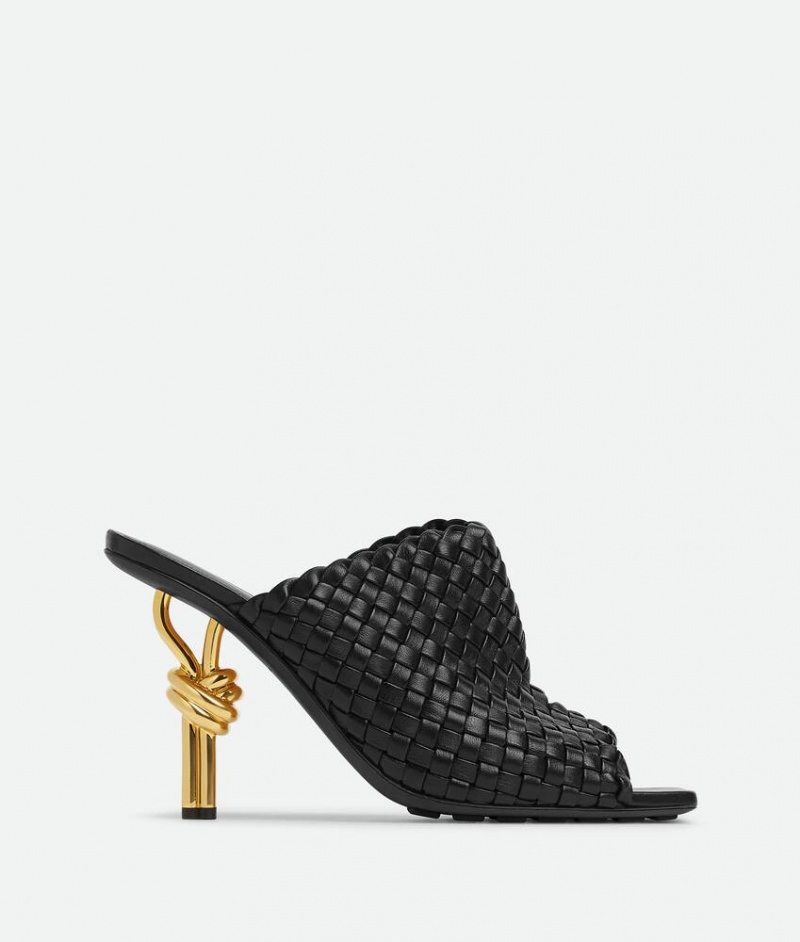 Bottega Veneta Knot Mule Naisten Sandaalit Mustat | SN-BTGV593745