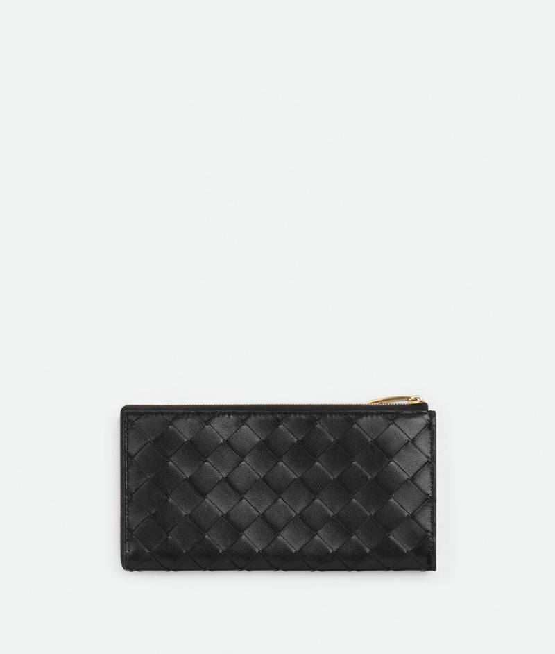 Bottega Veneta L Zip Around Naisten Suuri lompakko Mustat | SN-BTGV594325