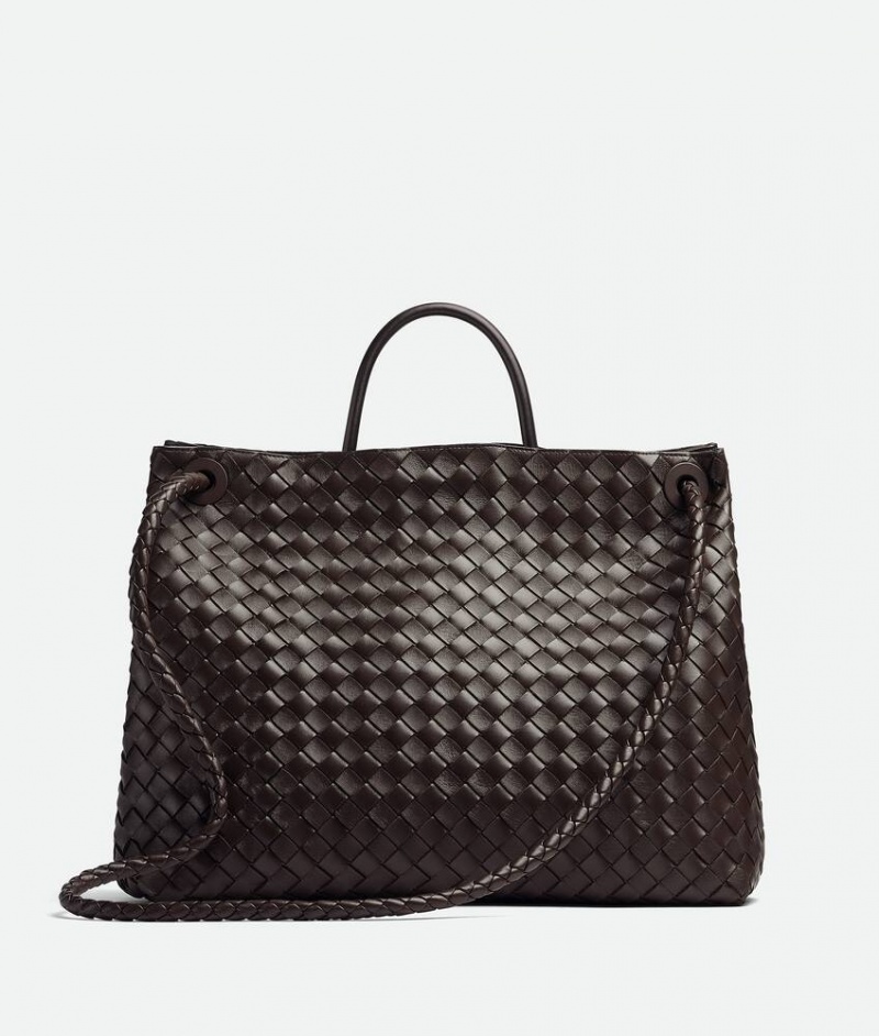 Bottega Veneta Large Andiamo Miesten Kangaskassit Syvä Ruskea | SN-BTGV594888