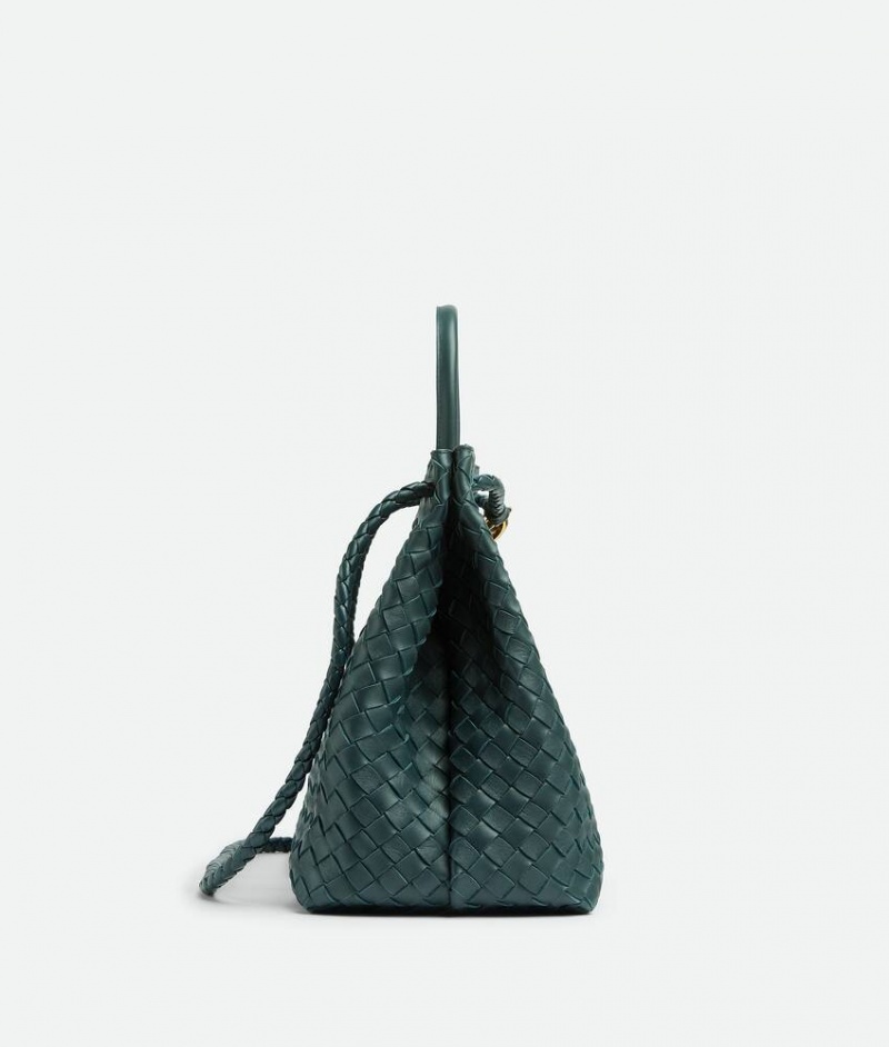 Bottega Veneta Large Andiamo Naisten Käsilaukut Turkoosi | SN-BTGV593518