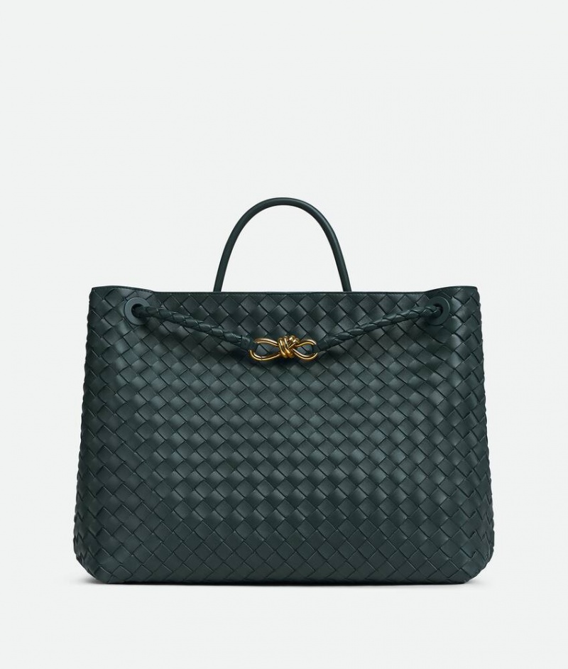 Bottega Veneta Large Andiamo Naisten Käsilaukut Turkoosi | SN-BTGV593518