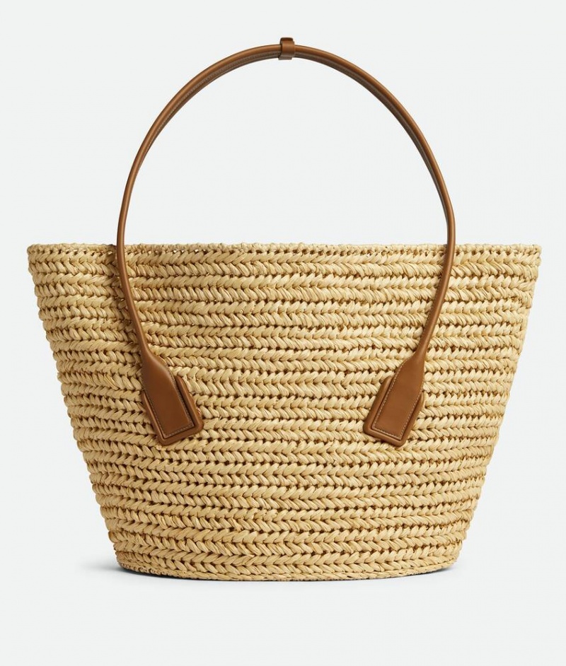 Bottega Veneta Large Arco Basket Tote Naisten Olkalaukku Ruskea | SN-BTGV593481