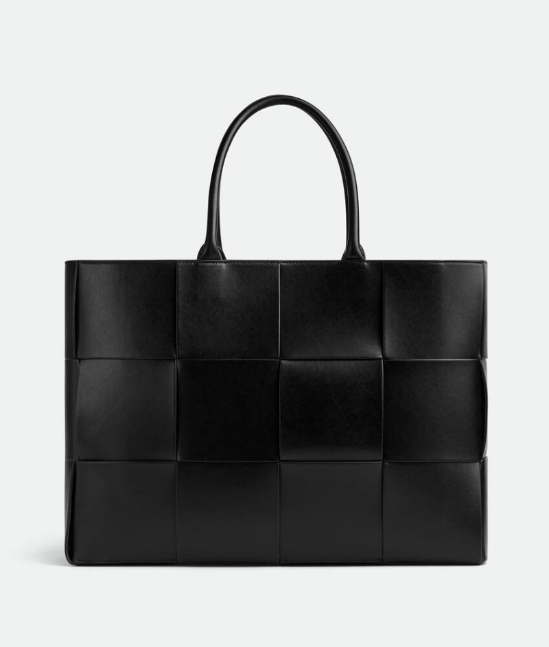 Bottega Veneta Large Arco Tote Miesten Kangaskassit Mustat | SN-BTGV594897