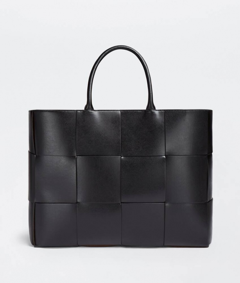 Bottega Veneta Large Arco Tote Miesten Kangaskassit Mustat | SN-BTGV594900