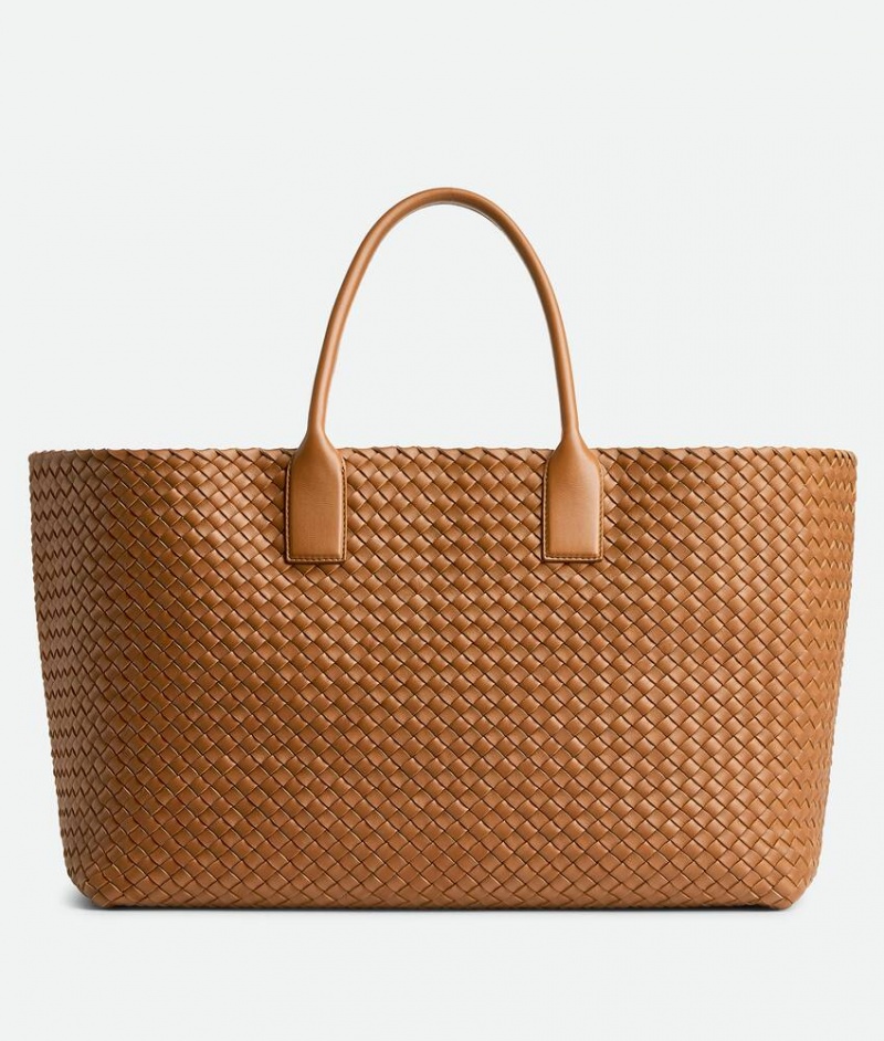 Bottega Veneta Large Cabat Miesten Kangaskassit Ruskea | SN-BTGV594906