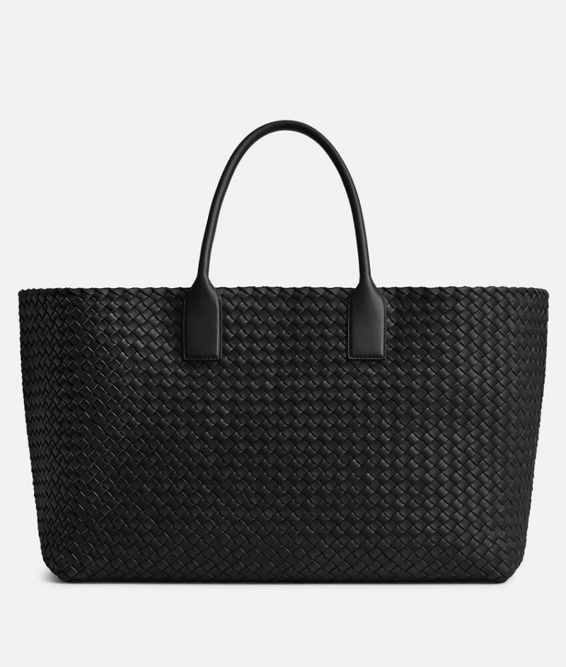 Bottega Veneta Large Cabat Miesten Kangaskassit Mustat | SN-BTGV594910