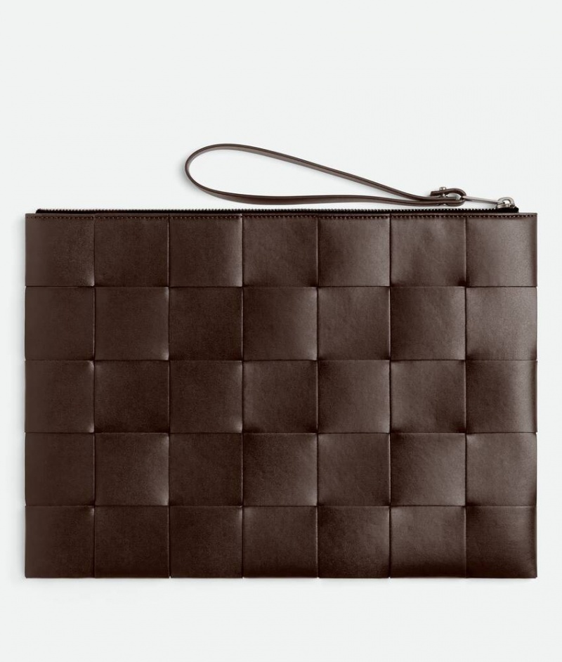 Bottega Veneta Large Cassette Miesten Pouches Vaaleanruskea | SN-BTGV595571