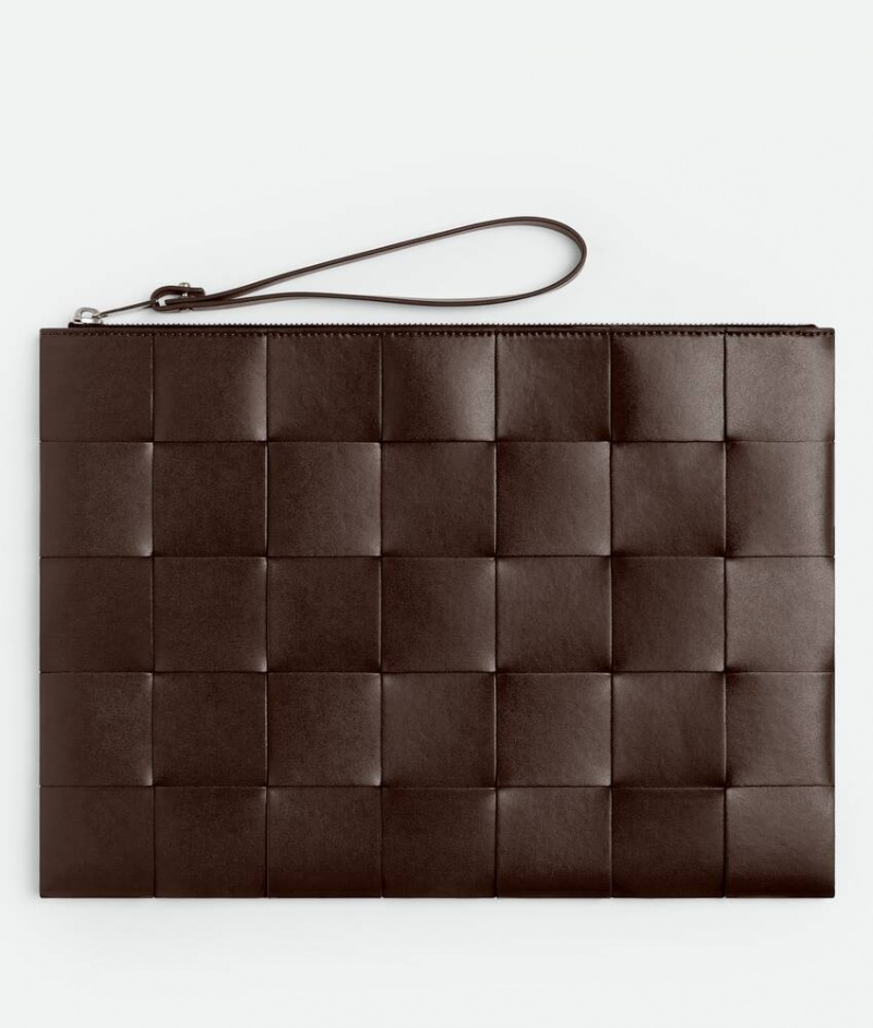 Bottega Veneta Large Cassette Miesten Pouches Vaaleanruskea | SN-BTGV595571