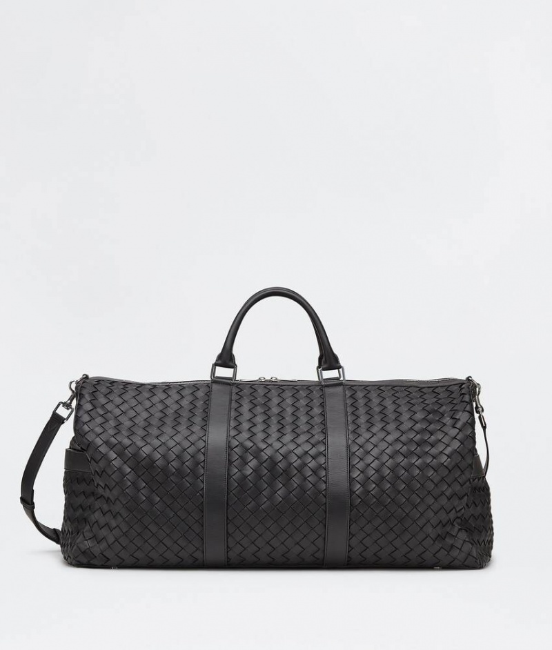 Bottega Veneta Large Intrecciato Duffle Miesten Matkakassit Mustat | SN-BTGV594969