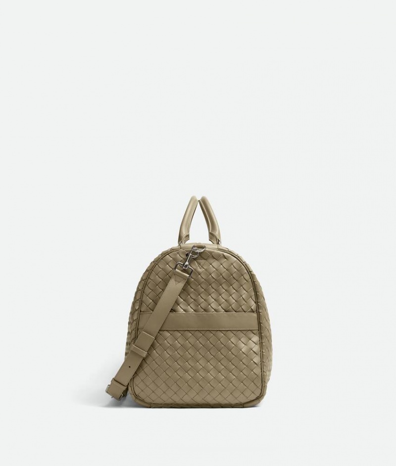 Bottega Veneta Large Intrecciato Duffle Miesten Matkakassit Harmaat Ruskea | SN-BTGV594970