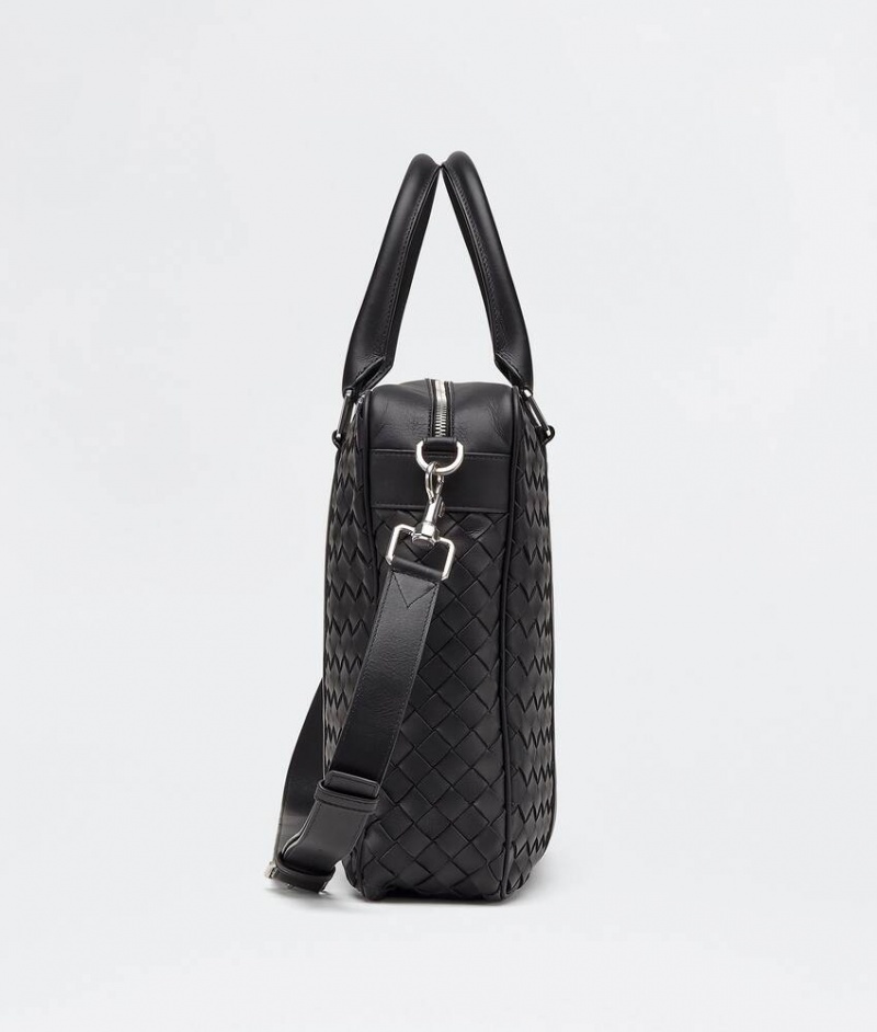 Bottega Veneta Large Intrecciato Miesten Salkku Mustat | SN-BTGV594942