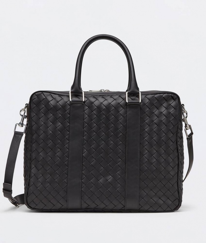 Bottega Veneta Large Intrecciato Miesten Salkku Mustat | SN-BTGV594942