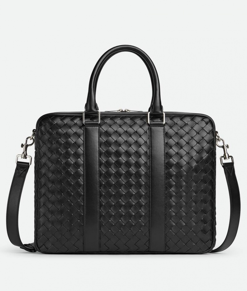 Bottega Veneta Large Intrecciato Miesten Salkku Mustat | SN-BTGV594943