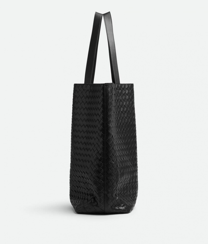 Bottega Veneta Large Intrecciato Tote Miesten Kangaskassit Mustat | SN-BTGV594882