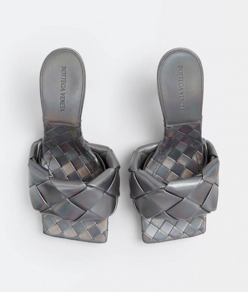 Bottega Veneta Lido Mule Naisten Sandaalit Hopea | SN-BTGV593674