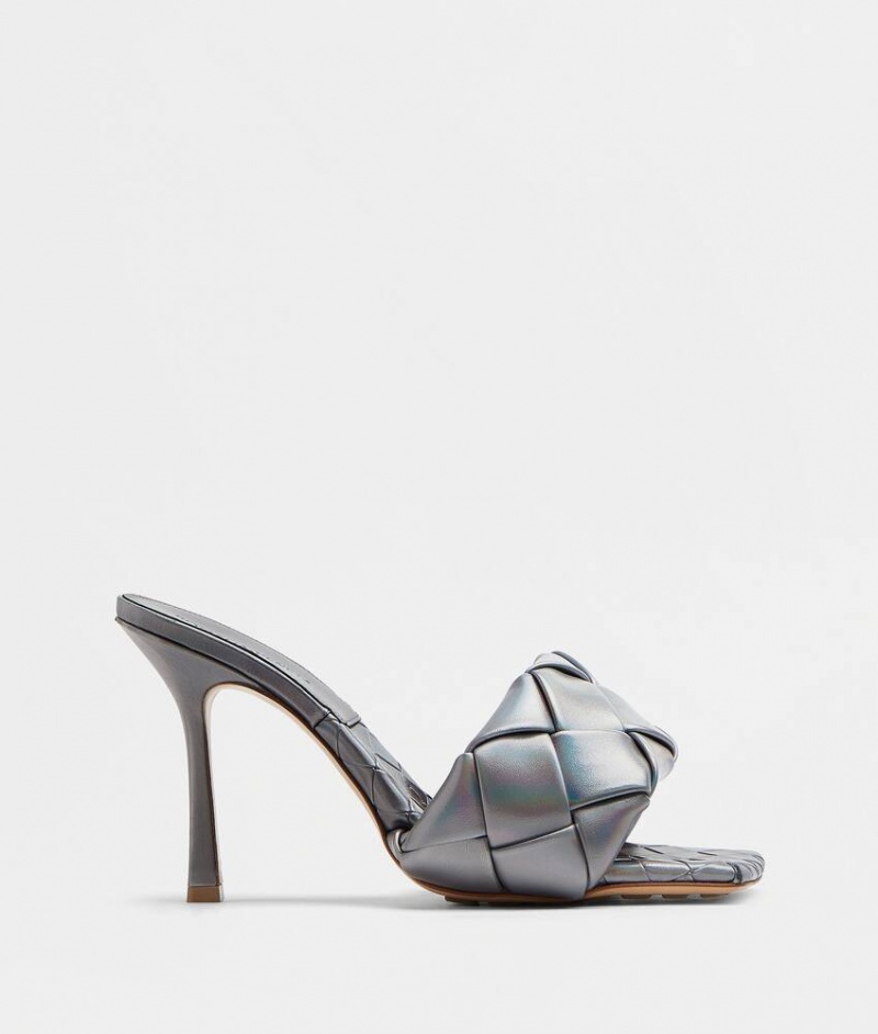 Bottega Veneta Lido Mule Naisten Sandaalit Hopea | SN-BTGV593674