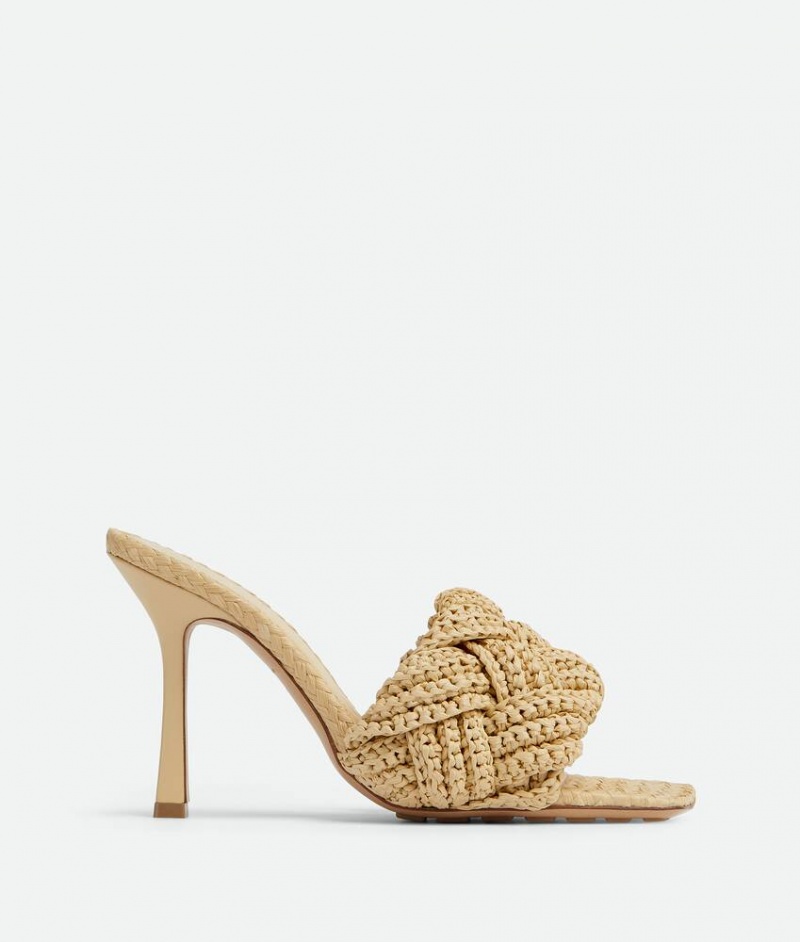 Bottega Veneta Lido Mule Naisten Sandaalit Aprikoosi | SN-BTGV593675