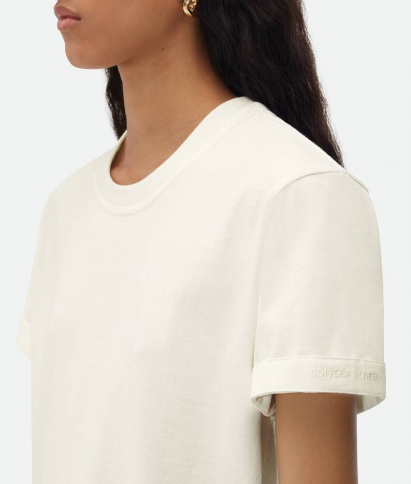 Bottega Veneta Light Puuvilla Naisten T-Shirtss Valkoinen | SN-BTGV594093