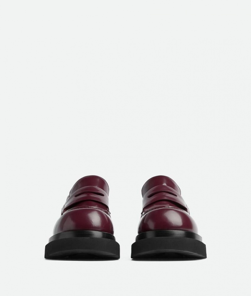 Bottega Veneta Lug Miesten Loafers Viininpunainen | SN-BTGV595031