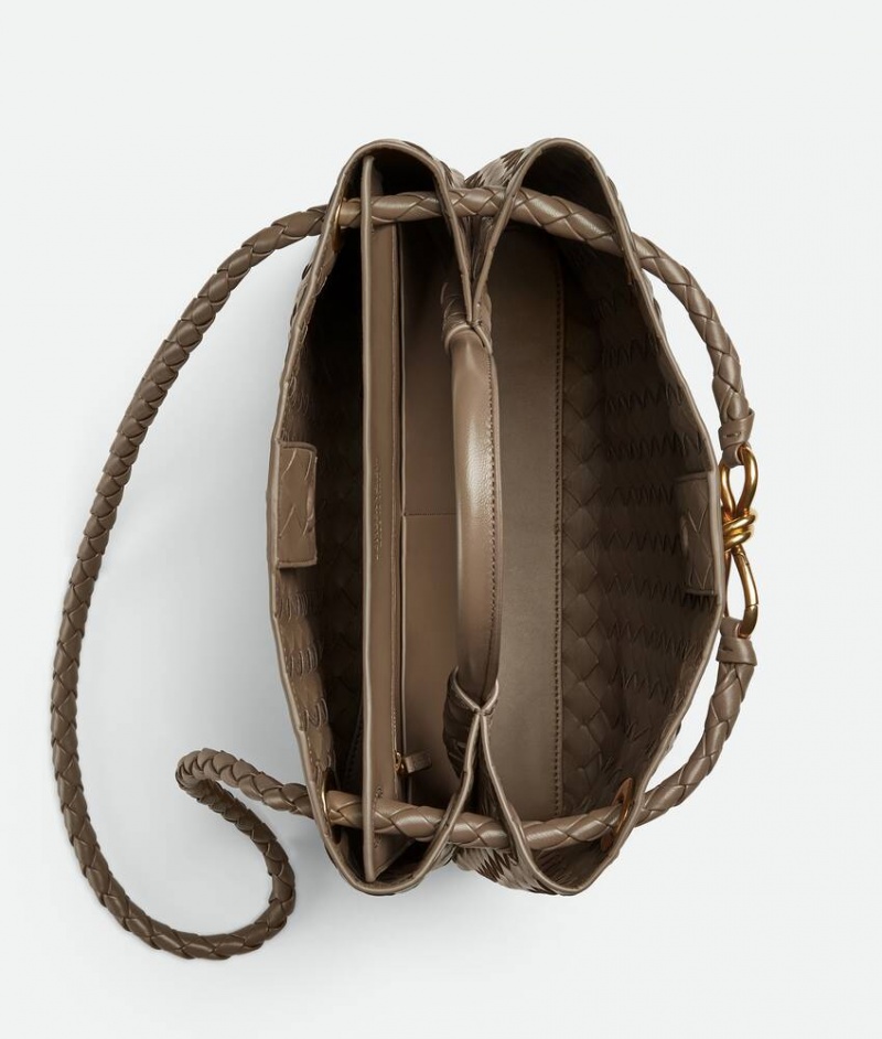 Bottega Veneta Medium Andiamo Naisten Crossbody Laukut Harmaat Ruskea Harmaat | SN-BTGV593432