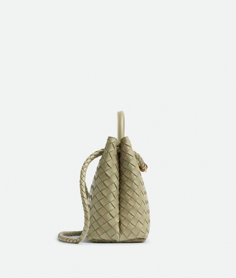 Bottega Veneta Medium Andiamo Naisten Kangaskassit Khaki | SN-BTGV593578