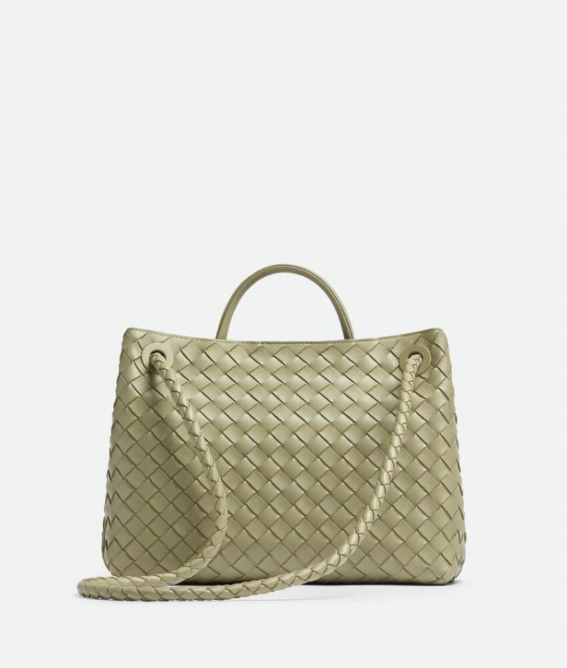 Bottega Veneta Medium Andiamo Naisten Kangaskassit Khaki | SN-BTGV593578